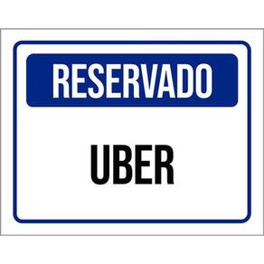 Kit 3 Placas De Sinalização - Reservado Uber