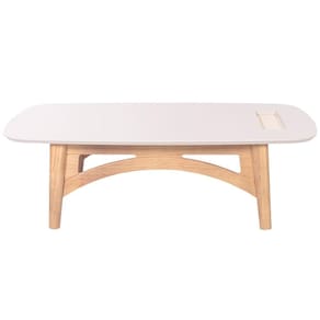Mesa De Centro Veneza Com Rattan - 6008 Cor Garapa - Verniz