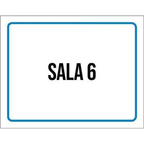 Placa Ambiente Sinalização Setor Sala 6 36X46