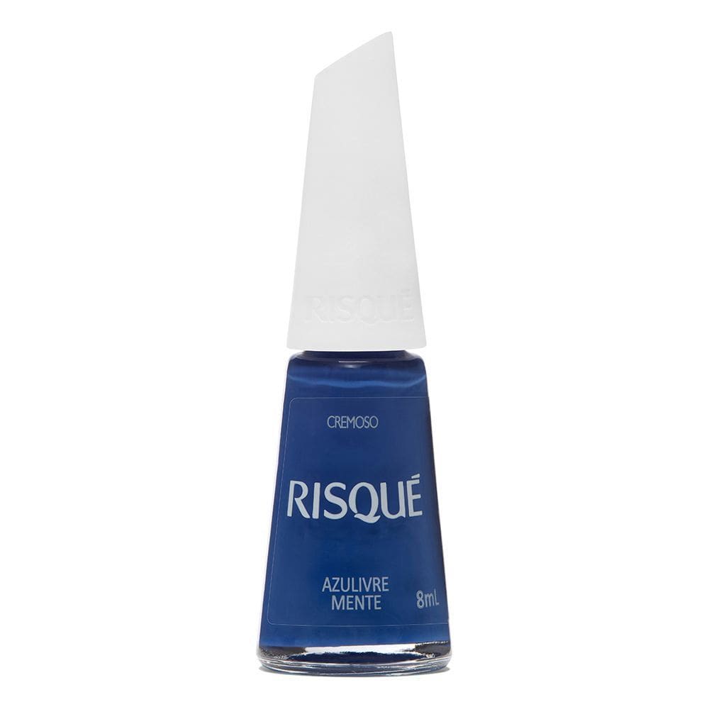 Esmalte Risqué Coloridos Cremoso Cor Azulivre Mente 8ml