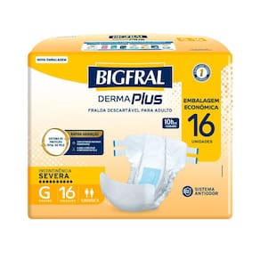 Fralda Bigfral Derma Plus Econômica G 16 Unidades