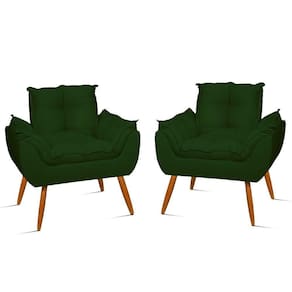 Kit 2 Poltronas Cadeiras Reforçadas Confortáveis – Jl Decor Cor:verde