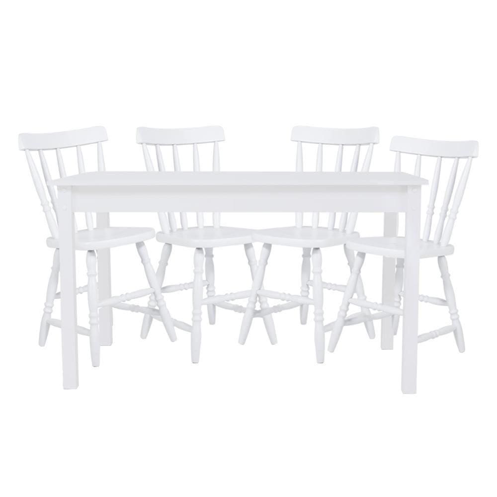 Mesa De Jantar Ditália Com 4 Cadeiras Ja-225 Branco