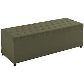 Recamier Calçadeira Bau 140 Cm Rodizios Madi Corano Tcs 357