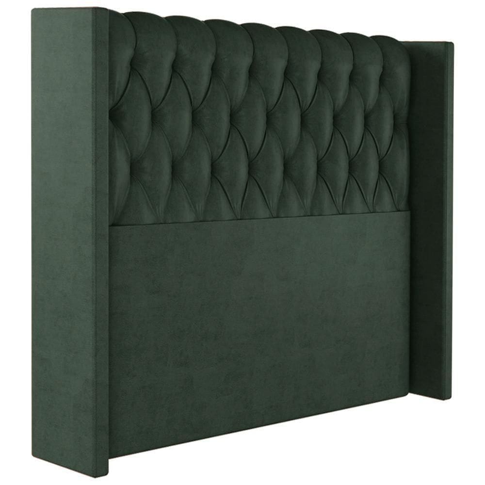 Cabeceira Solteiro 88 Cm Toquio Veludo Verde Soon Verde