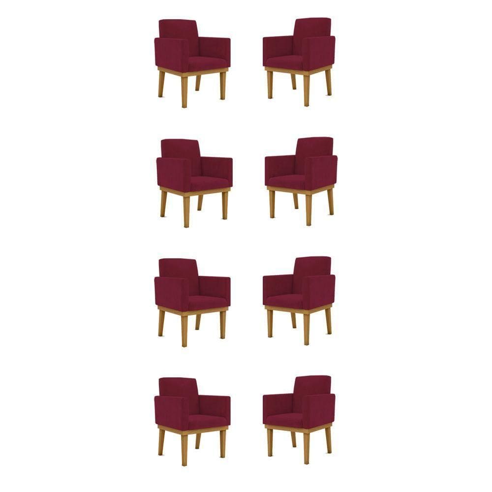Kit 08 Poltronas Decorativa Reforçada - Balaqui Decor Cor:marsala