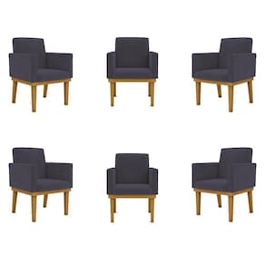Kit 06 Poltronas Decorativa Reforçada Balaqui Decor Cor:cinza