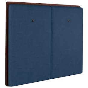 Cabeceira Casal 138 Cm Lizz Veludo Azul Soon Azul