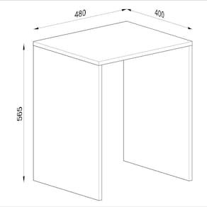 Bancada em Mdp 48cm Finish Foil Branco