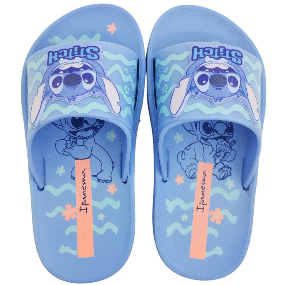 Chinelo Infantil Menina Slide Gaspea Casual Dia a Dia Escola Passeio Disney Stitch Ipanema 27367