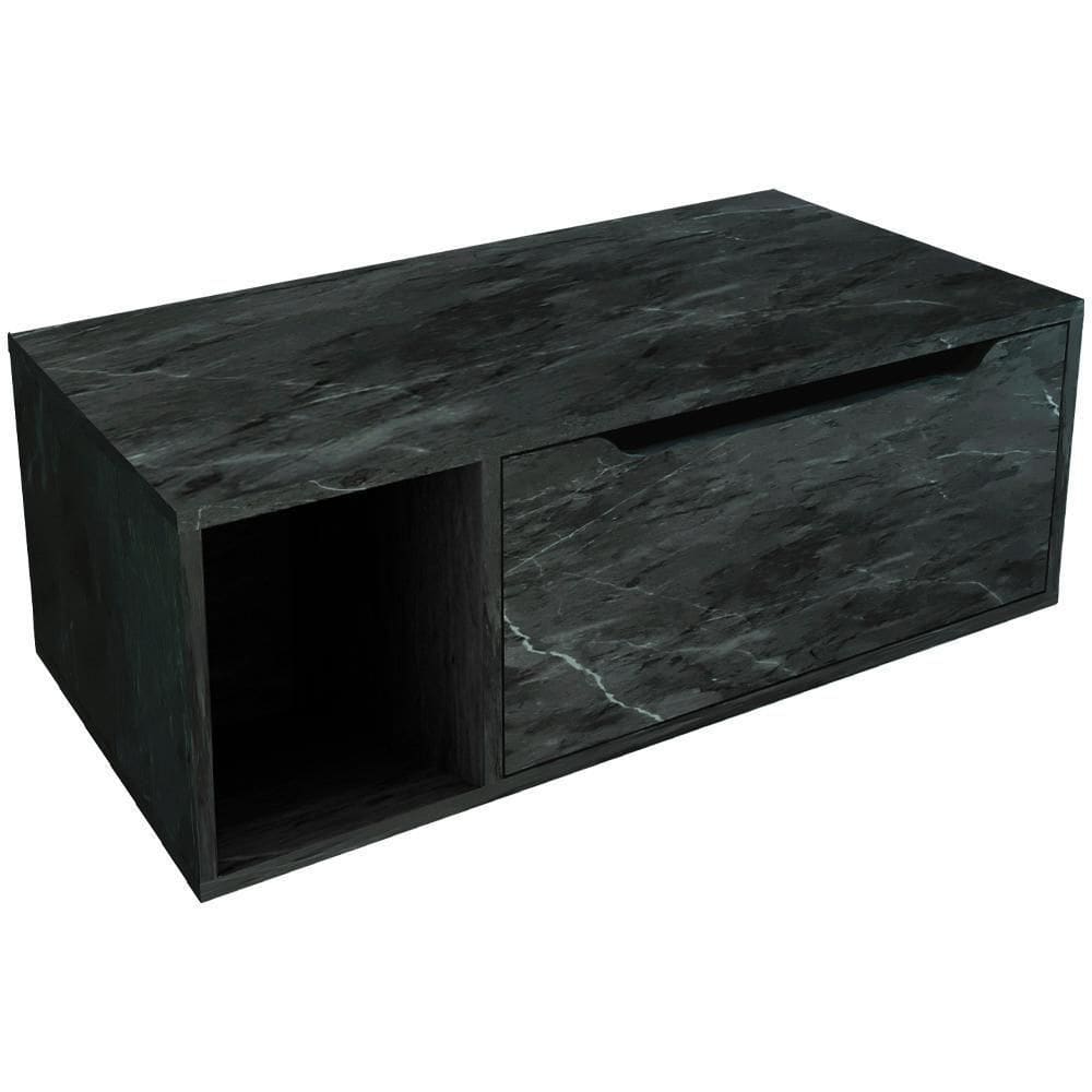 Balcao Gabinete Para Banheiro 1 Porta Marmore Lunar
