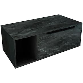 Balcao Gabinete Para Banheiro 1 Porta Marmore Lunar