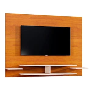 Painel Vitória Em Mdp Com Prateleiras Mavaular Naturalle/off White