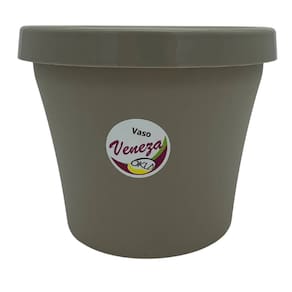 Vaso Redondo Veneza ECO (16X13) Cinza Taupe OKLA