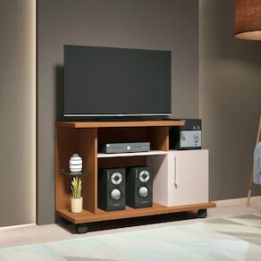 Rack Decorativo Compacto Frodo Tv Até 26 Pol Cinamomo-off White G26
