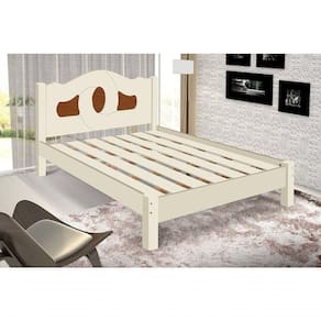 Cama Casal Siena Off White-canela - Carmolar