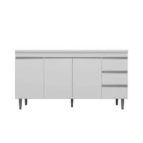 Balcão Gabinete Para Cozinha Andréia Com 160 Cm Branco
