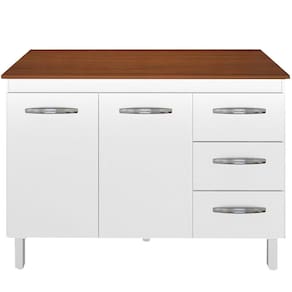 Balcao Com Tampo 120cm 9110x9300 Branco Savana Mobbs Branco Savana