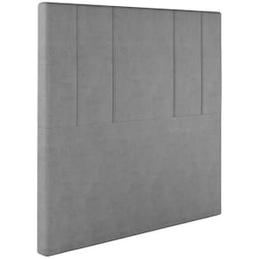 Cabeceira Solteiro 88 Cm Madrid Veludo Cinza Soon Cinza