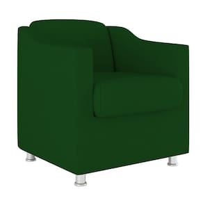 Poltrona Decorativa Recepção Cadeira Manicure Cores Cor:Verde