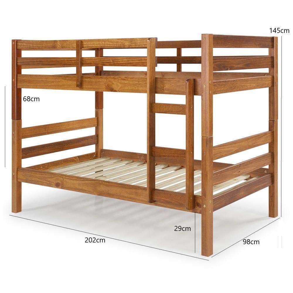 Conjunto Beliche Teen Com Cama Auxiliar Em Madeira Maciça Mv Mel
