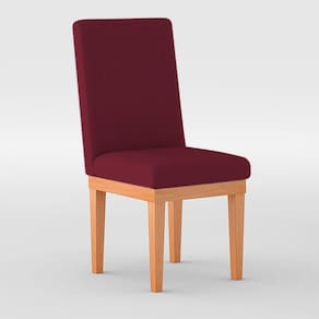Cadeiras Estofada Com Base Suede Sala De Jantar Marsala