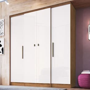 Guarda-roupa Casal 4 Portas 2 Gavetas Doripel Miami Marrom