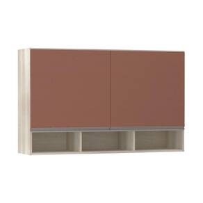 Armário 120cm 2 Portas C/Nicho Luci Legno Crema C/Gaia