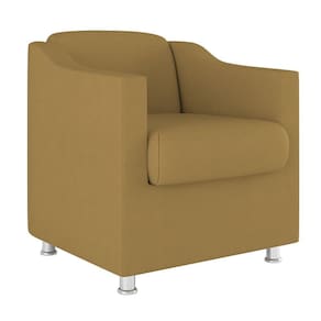 Poltrona Para Recepção Decorativa Clinica Balaqui Decor Cor:Capuccino