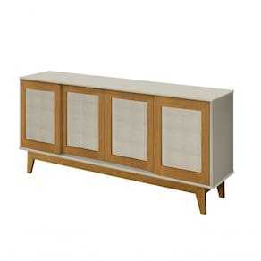 Buffet Detroit 4 Portas Off White / Madeira - Tebarrot