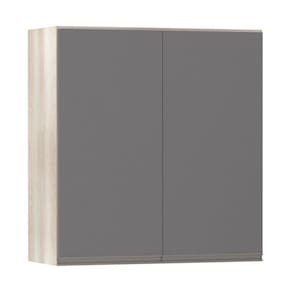 Armário 70cm 2 Portas Luci Legno Crema C/Cinza Puro