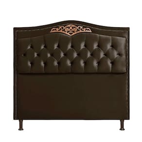 Cabeceira Holanda 195cm King Size Estofada Veludo Speciale Home Marrom Chocolate