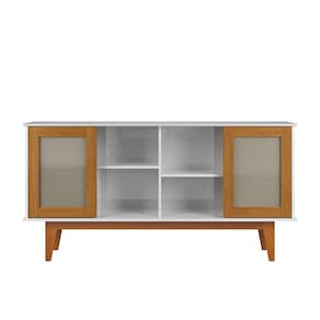 Buffet Detroit 04 Portas Branco/Nature - Tebarrot