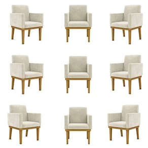 Kit 09 Poltronas Decorativa Reforçada Balaqui Decor Cor:bege