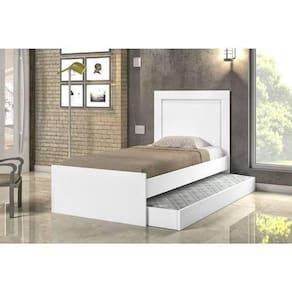 Cama Bibox Luara Branco Com Cama Auxiliar