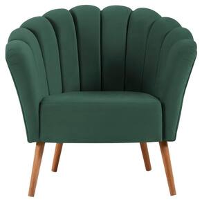 Poltrona Decorativa Pes Tauari 7048 Veludo Verde Dmobiliario Verde