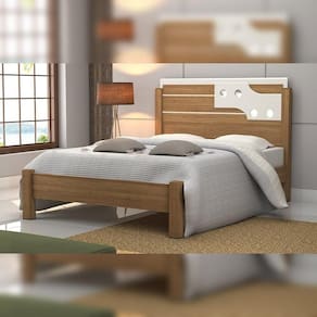 Cama Luiza Solt. Freijó/off White - Vitamov