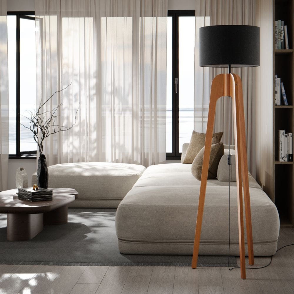 Luminária De Piso Modelo Atenas Iluminação Perfeita Para Leitura