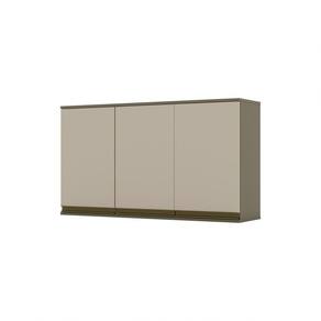 Armário Aéreo 03 Portas 120 Cm Connect Henn Duna Com Cristal
