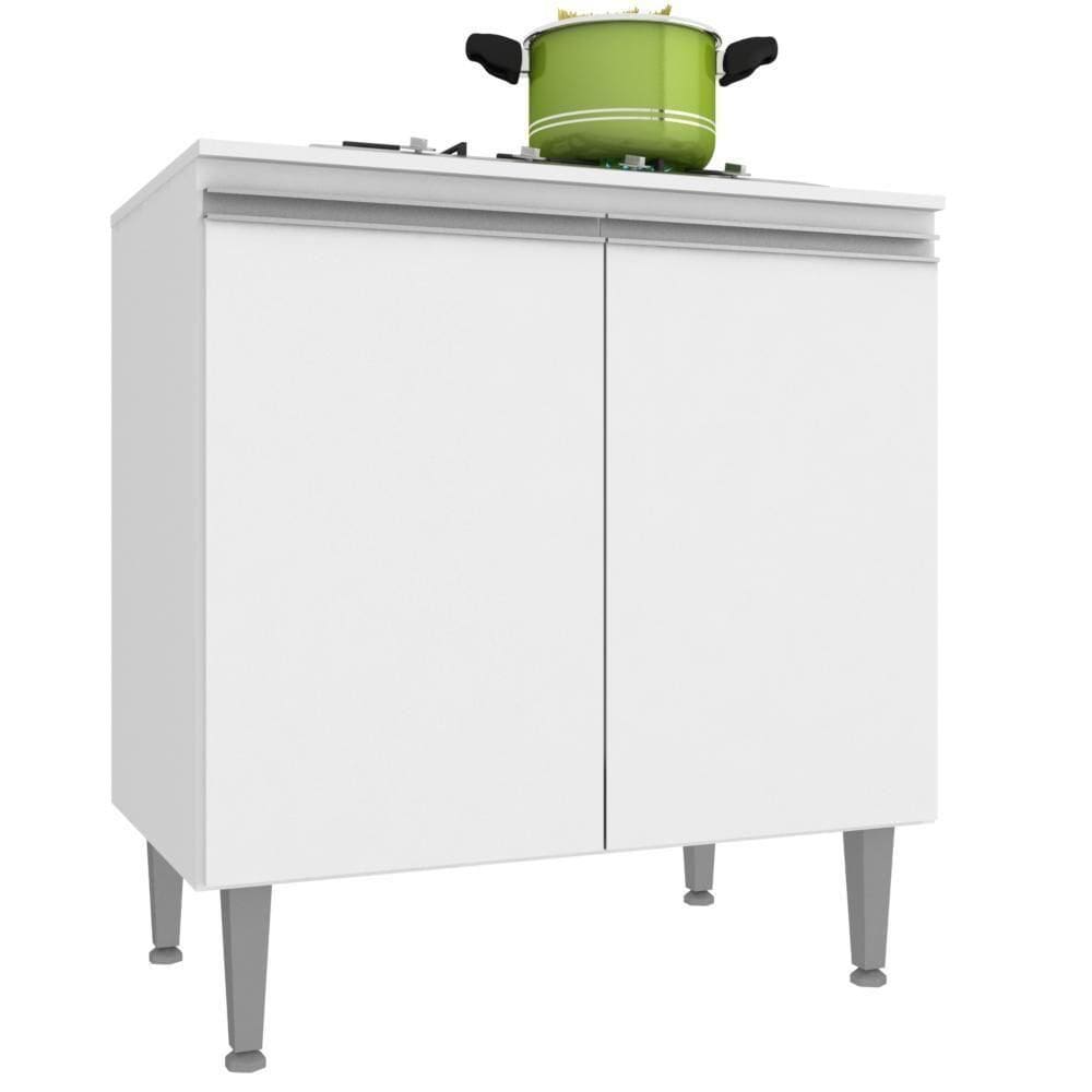Balcão Para Cooktop Tempo Athena 80cm 2 Portas - Branco