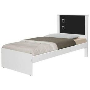 Cama Barcelona Solteiro Branco-preto Com Colchão - Tebarrot