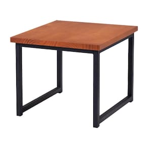Mesa De Centro Ou Lateral Aço Preto F14 Madeira Taeda Mell Dmobiliario Mell