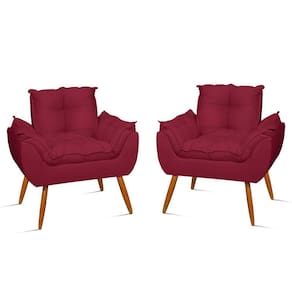 Kit 2 Poltronas Decorativas Opala De Luxo Cor:marsala