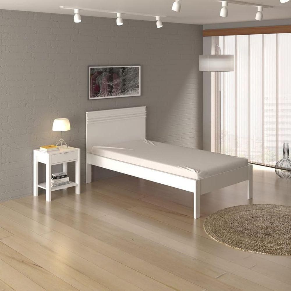 Cama De Solteiro Branco