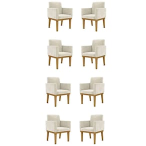 Kit 08 Poltronas Decorativa Reforçada Balaqui Cor:bege