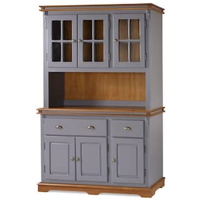 Arca Oratório Com 3 Portas, 2 Gavetas E 3 Portas Vidro Manchester - M52003 Cor Laca - Cinza