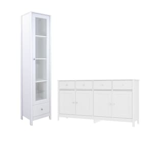 Cristaleira Aparador Buffet Ditália E-962-r-626 Branco