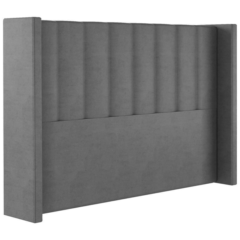Cabeceira Queen 158 Cm Barcell Veludo Cinza Soon Cinza