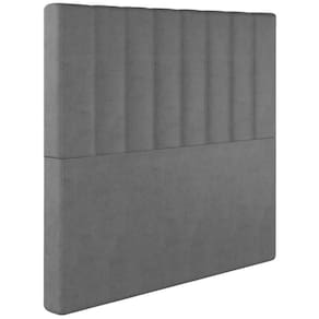 Cabeceira Solteiro 88 Cm Dubai Veludo Cinza Soon Cinza