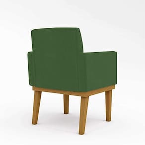 Kit 2 Poltronas Cadeira Reforçada - Escritório Recepção Cor:verde